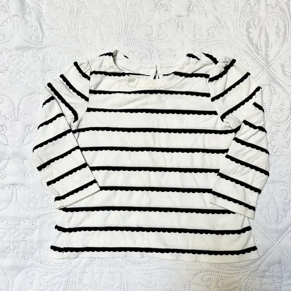 Gap Scalloped Stripe Shirt Size 24m